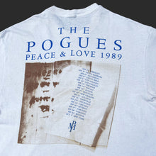 Load image into Gallery viewer, THE POGUES 'PEACE & LOVE' 89 T-SHIRT