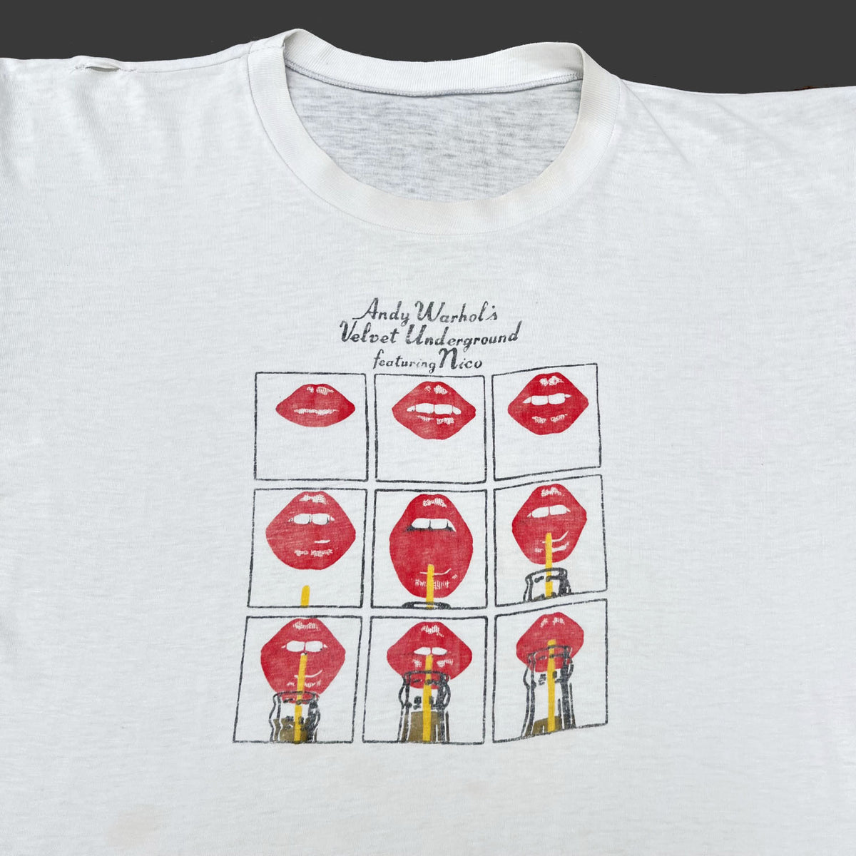 Velvet Underground / Andy Warhol Tシャツ Andy Warhol 'The Velvet Underground & Nico' Original Pop Art