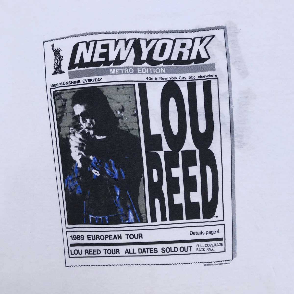 LOU REED NEW YORK 89 T-SHIRT – Temple of Nostalgia