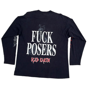 ICED EARTH 'FUCK POSERS' 90'S L/S T-SHIRT