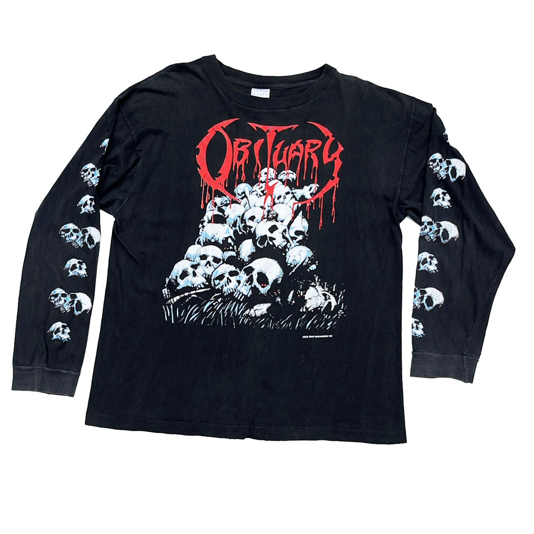 OBITUARY 'SKULL PILE' '92 L/S T-SHIRT