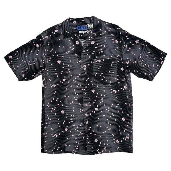 BLUE BLUE JAPAN CAMP COLLAR CREPE S/S SHIRT