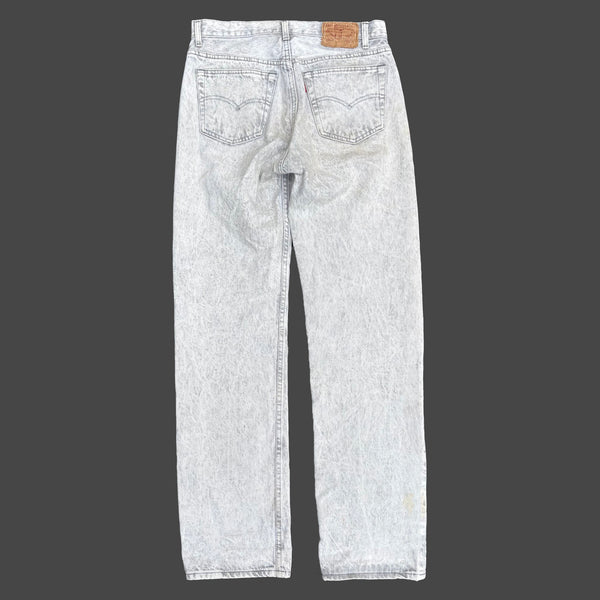 LEVI'S 501 80'S W32 ACID WASH DENIM JEANS