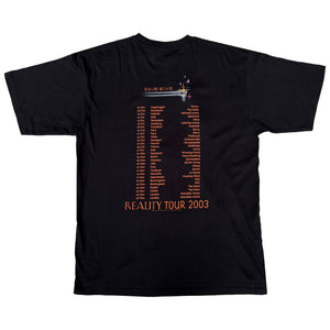DAVID BOWIE 'REALITY TOUR' '03 T-SHIRT