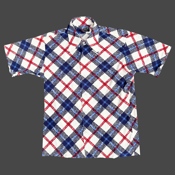 1970'S S/S PATTERN BUTTON UP SHIRT