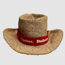 Load image into Gallery viewer, BUDWEISER 80&#39;S STRAW COWBOY HAT