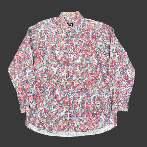 STÜSSY 'POLLOCK' 80'S L/S BUTTON UP SHIRT