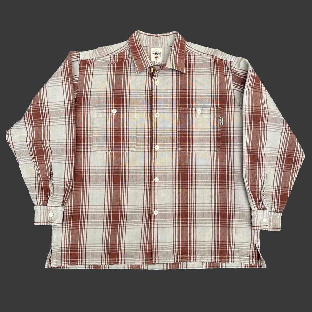 STÜSSY 90'S PLAID COTTON OVERSHIRT