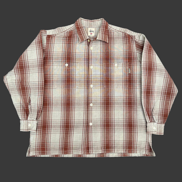 STÜSSY 90'S PLAID COTTON OVERSHIRT