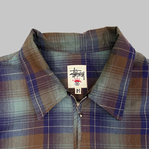 STÜSSY 90'S ZIP COLLAR SHIRT