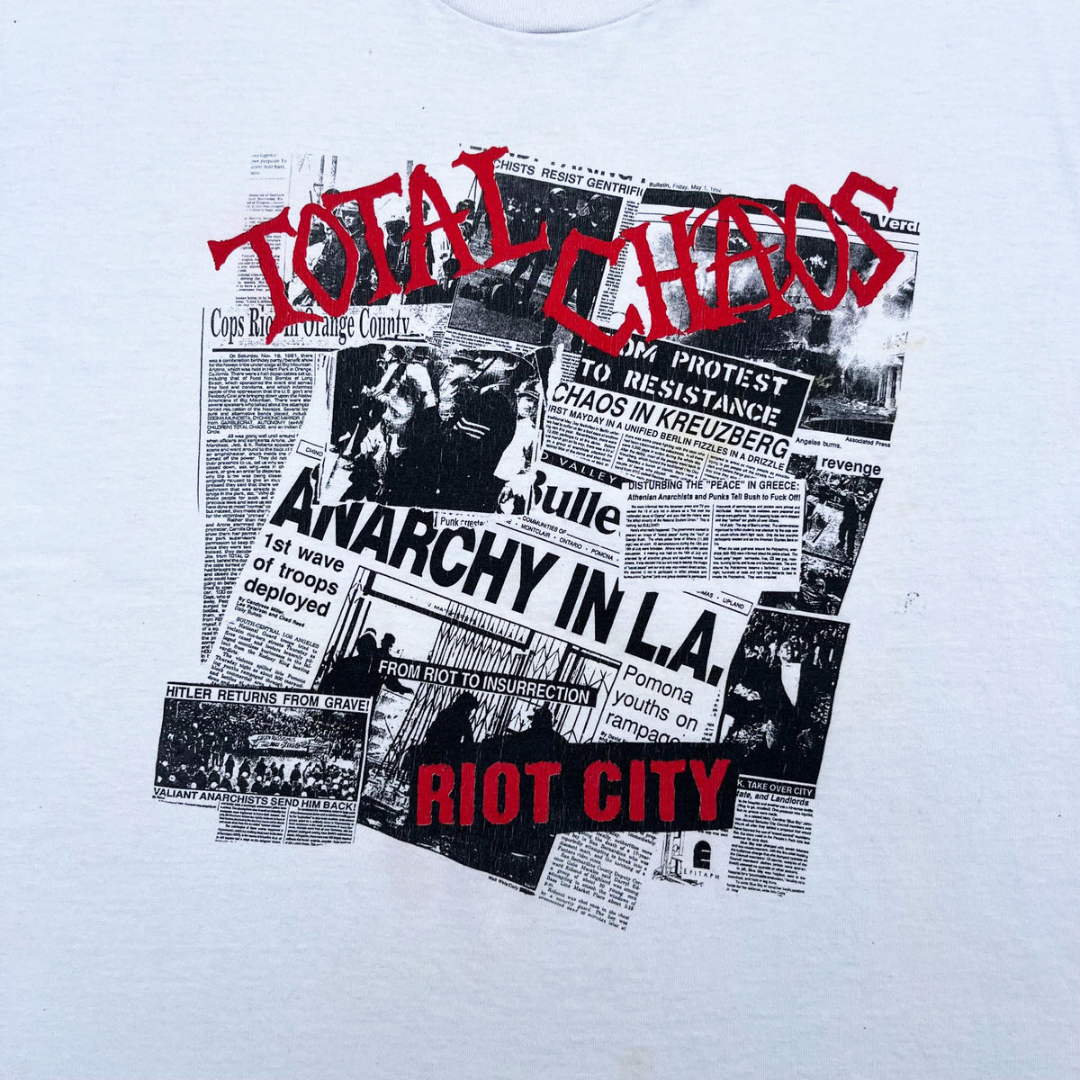 TOTAL CHAOS RIOT CITY '92 T-SHIRT – Temple of Nostalgia