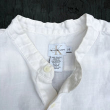 Load image into Gallery viewer, CALVIN KLEIN 90'S BAND COLLAR LINEN SHIRT