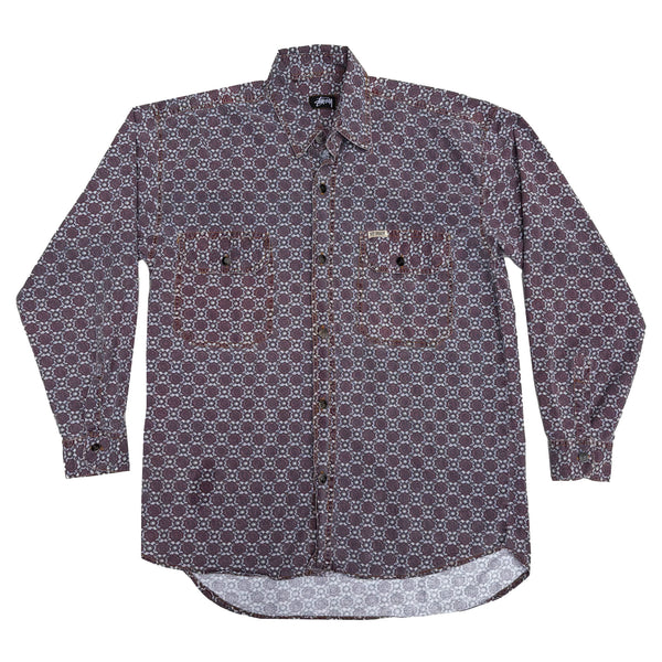 STÜSSY 80'S L/S BUTTON UP SHIRT