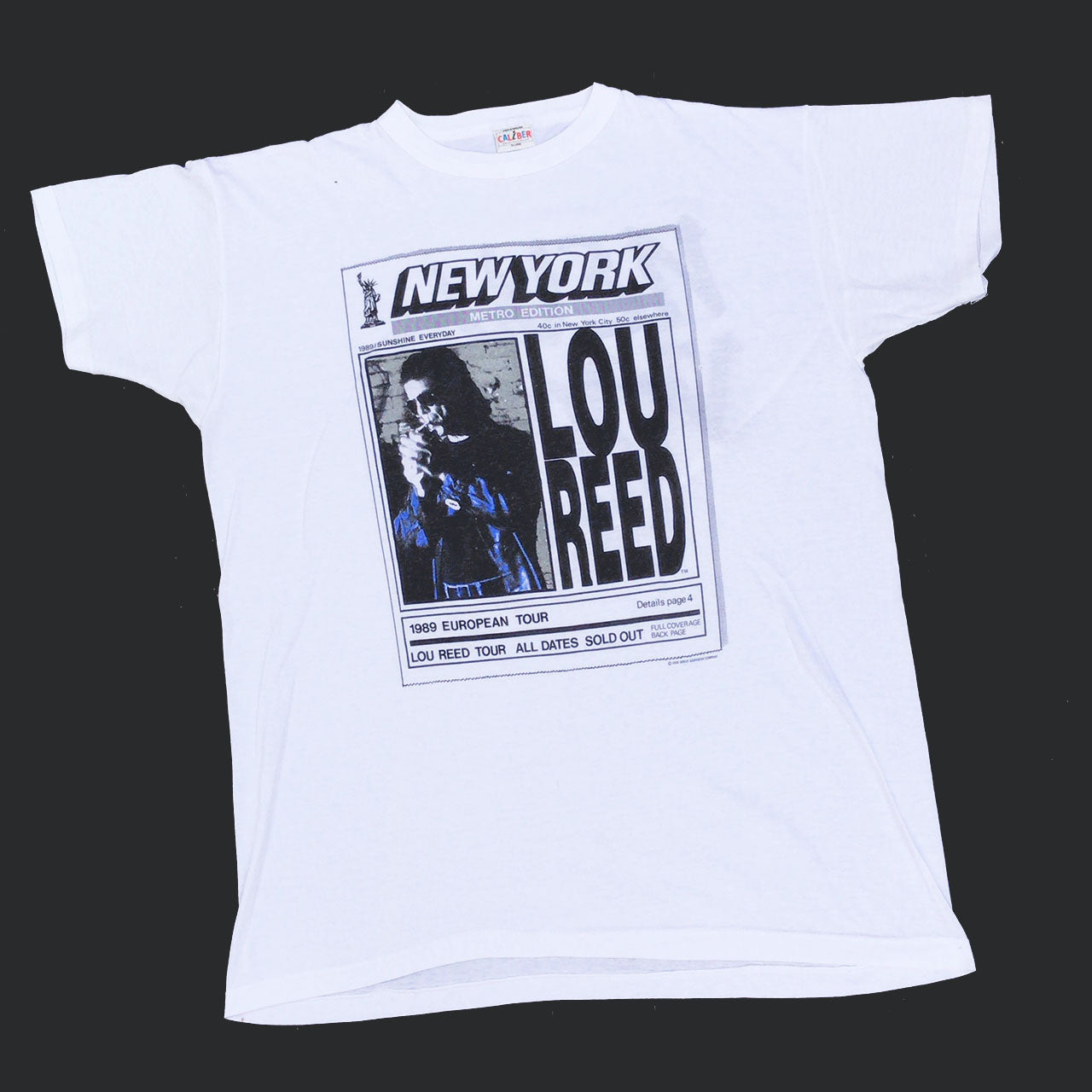 80s Lou Reed USA製 ニューヨークツアーTシャツ L 89年 80s Lou Reed USA製 ニューヨークツアーTシャツ L 89年