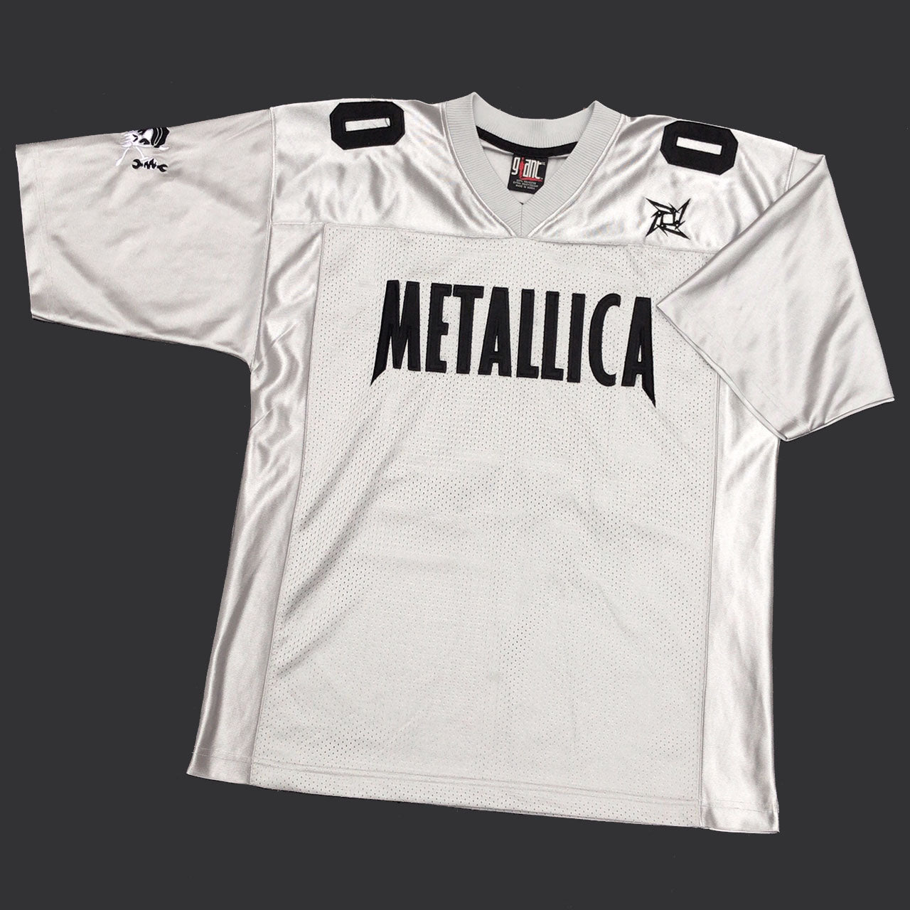 Vintage 1998 Metallica Garage Inc. Silver Football Jersey