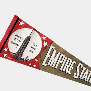 EMPIRE STATE BUILDING NYC 60'S PENNANT