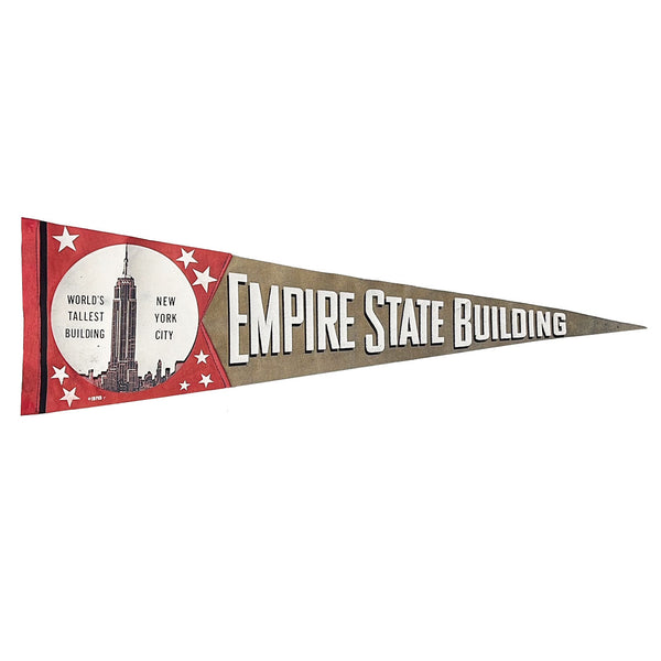 EMPIRE STATE BUILDING NYC 60'S PENNANT